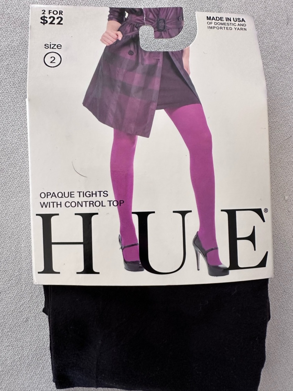Pair of Navy Opaque Tights and Pair of Black of Black Opaque Tights - 03 - Picture 5 of 8